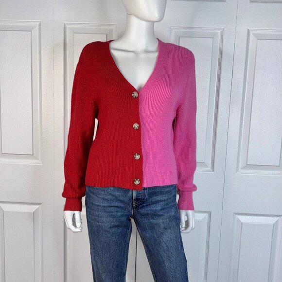 MOON & MADISON women's color block knit cardigan medium - Picture 1 of 2